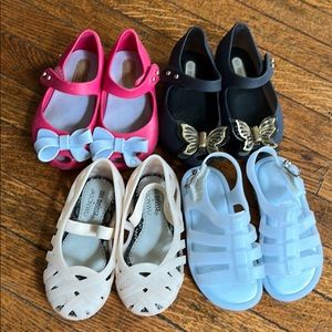 Mini Melissa Lot - Size 6 - 4 pair - summer shoes